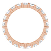 14K Rose 1 1/2 CTW Natural Diamond Eternity Band Size 6
